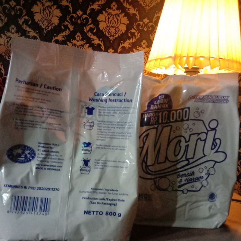 MORI deterjen bubuk 700 gram pembersih pakaian ||Kemasan pabrik||
