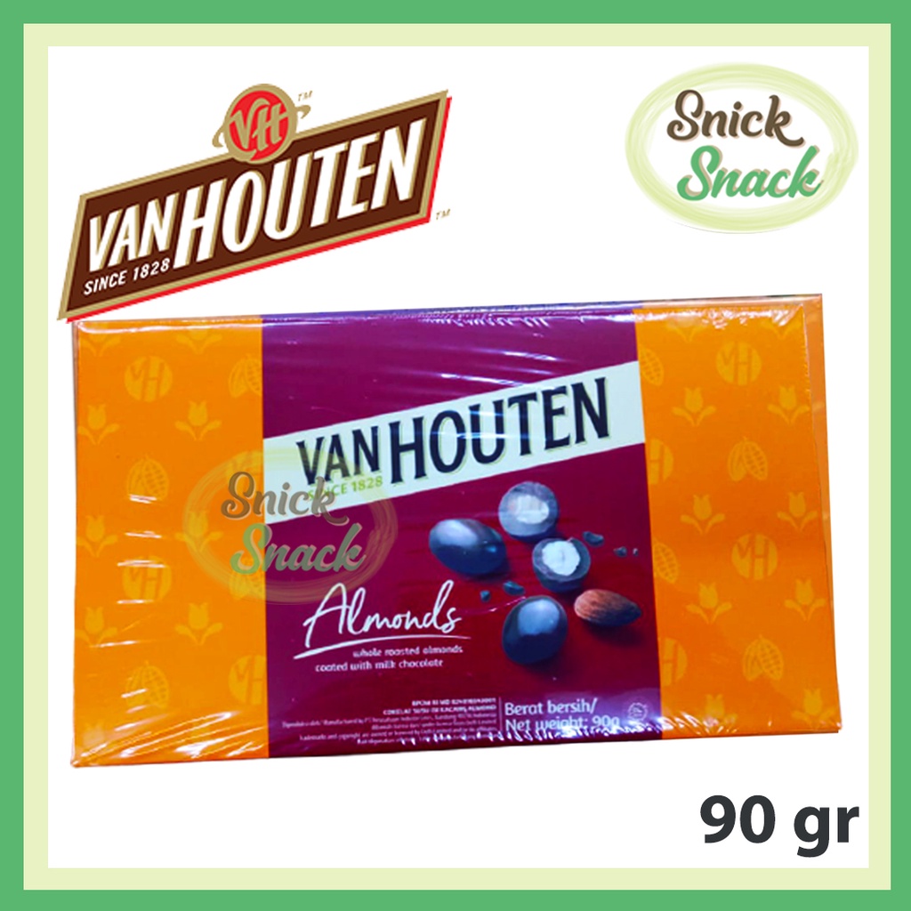 

Van Houten Almonds 90 gr Chocolate Gift Box Parcel Hampers Coklat Kacang Almond