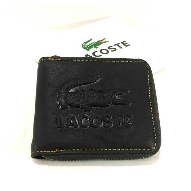 Dompet Import kulit asli pria Branded Lacoste (model seleting putar)