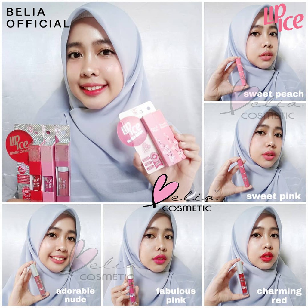 ❤ BELIA ❤ LIP ICE Matte Color Matte Cream with Sakura Extract 2g | pelembab lipstick lipcream mate