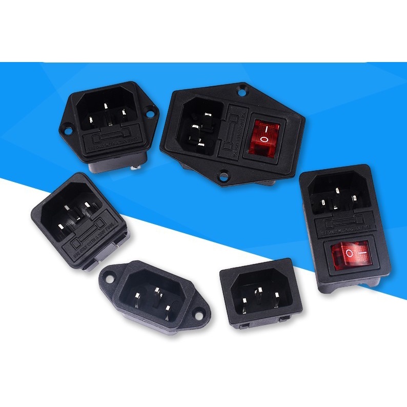 Three Core Power Male and Female Plug Socket Charging Port (M1556)