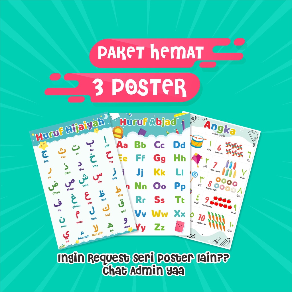 Jual Paket Poster Edukasi Anak (3 Poster) | Shopee Indonesia