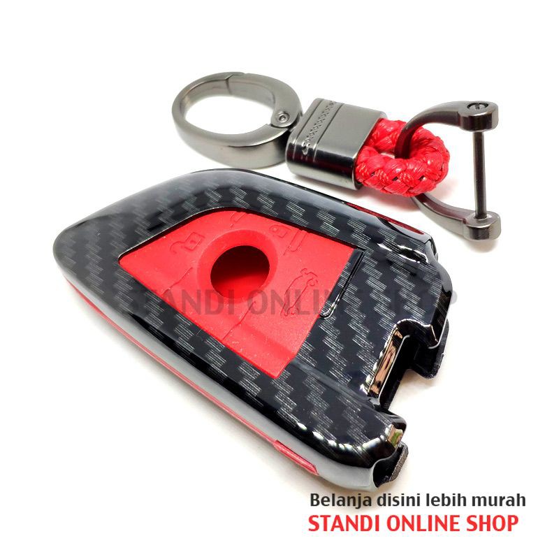 Cover Smartkey Sarung Kunci Remote BMW Seri X1 X3 X5 F Series Merah