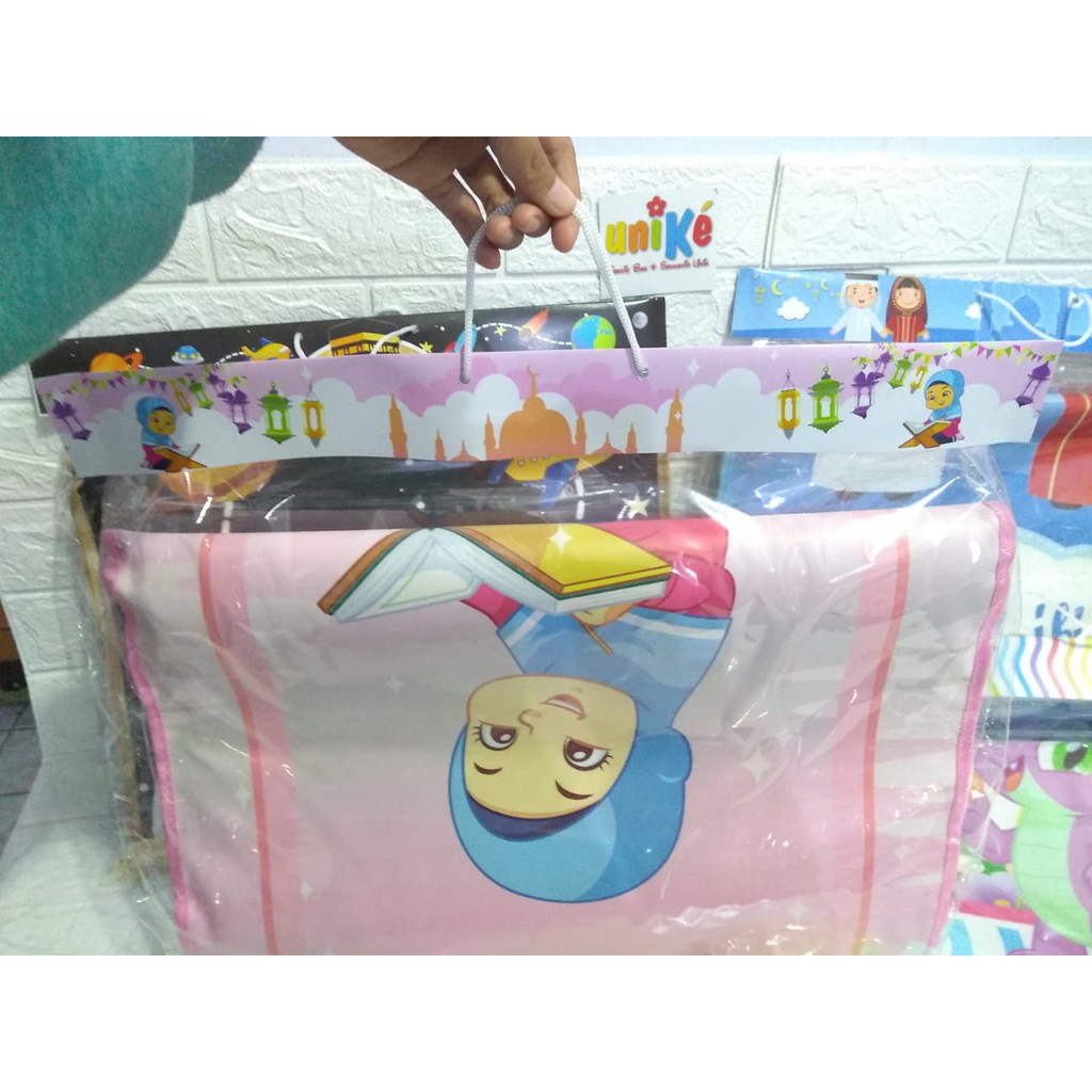 SAJADAH ANAK KARAKTER Sajadah PRINTING Unik Premium Empuk Tebal Custom Souvenir Hadiah Ulang Tahun-7