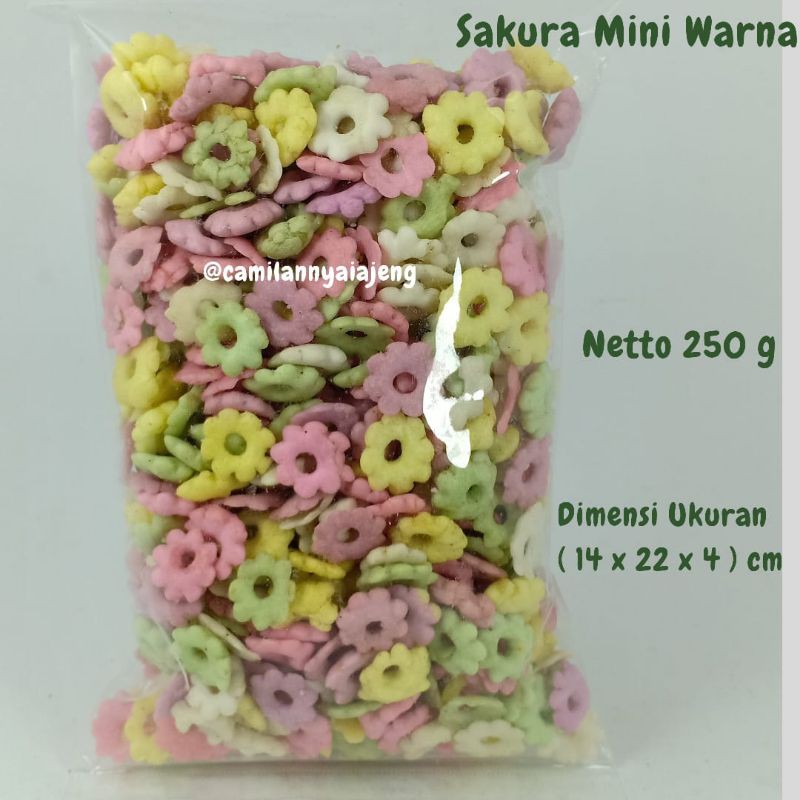 

Salome Sakura Warna Mini Pipih Bulat Camilan Tradisional Enak Renyah