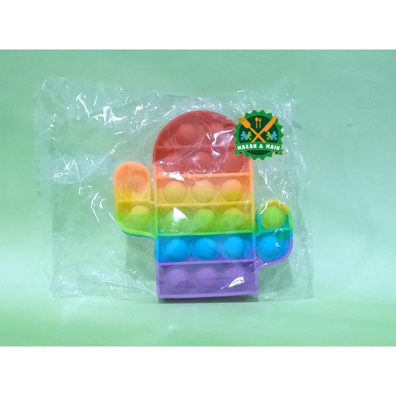 Mainan Fidget Pop it BTS Lucu Melatih Gerak Motorik Anak SNI XB001 004-Kaktus