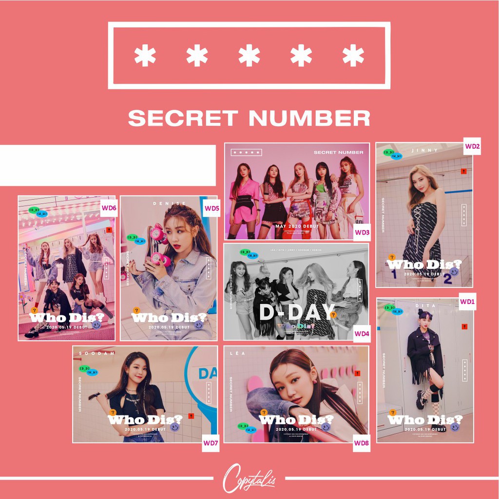 POSTER SECRET NUMBER WHO DIS? DITA JINNY SOODAM LEA DENISE