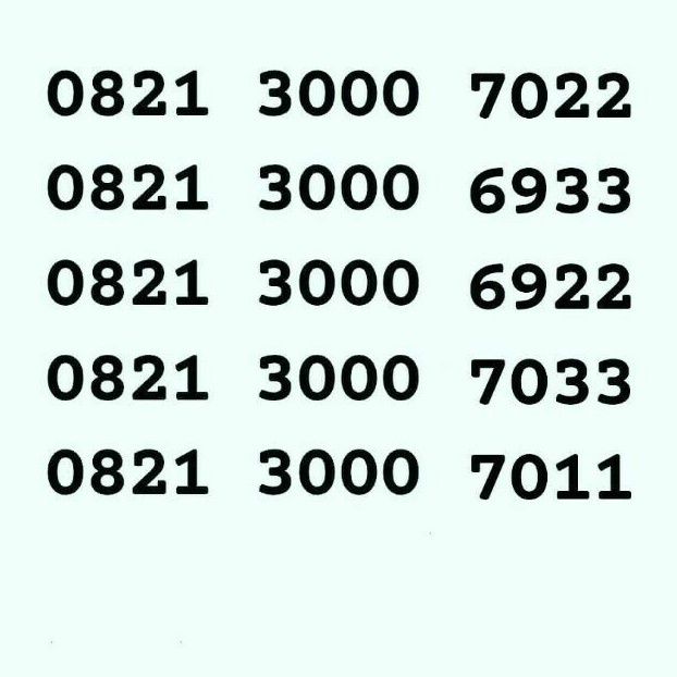 KARTU PERDANA TELKOMSEL SIMPATI 4G NOMOR CANTIK 000 888 999 0821 3000 7022 6933 6922 7033 7011