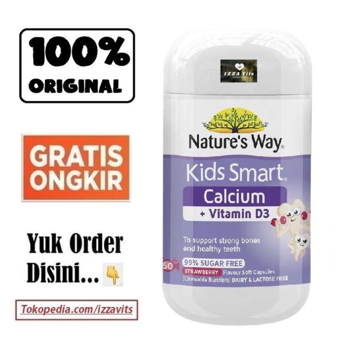 Nature'S Nature Way Kids Smart Calcium Vitamin Vit D3 D Kalsium Anak Vit Anak -