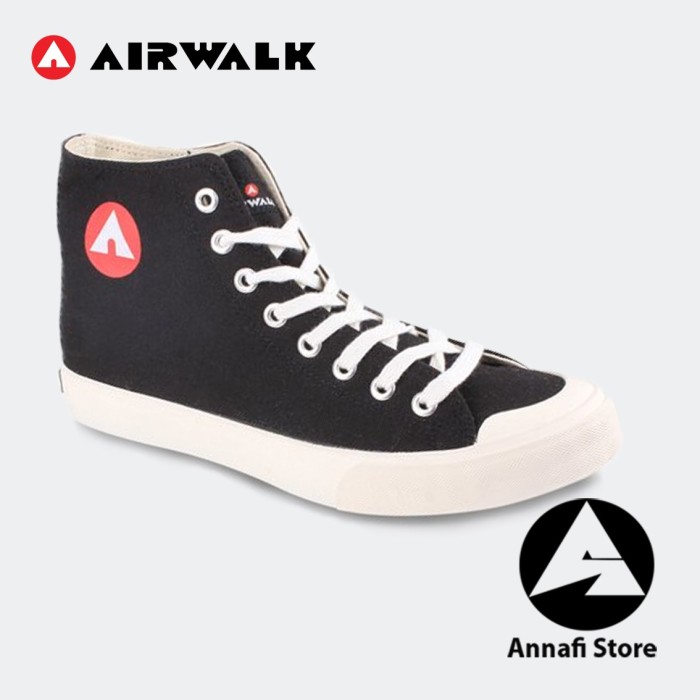 JUAL SEPATU SNEAKERS PRIA AIRWALK Basic Canvas Hi AIW15CV0149 - Black - 37