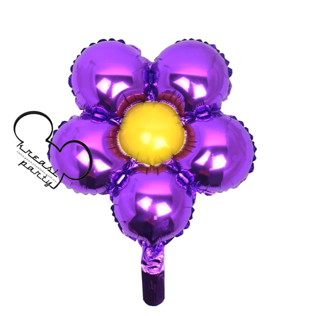 Balon Foil Bunga Ungu / Balon Bunga / Flower Balloon / Balon Karakter