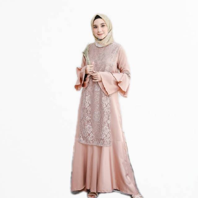 Fatima dress velvet mix brukat