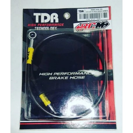 BRAKE HOSE SELANG REM CAKRAM TDR 24 INCH 24INCH SETARA 60CM 60 CM BLACK CARBON KARBON ORI TDR ASLI