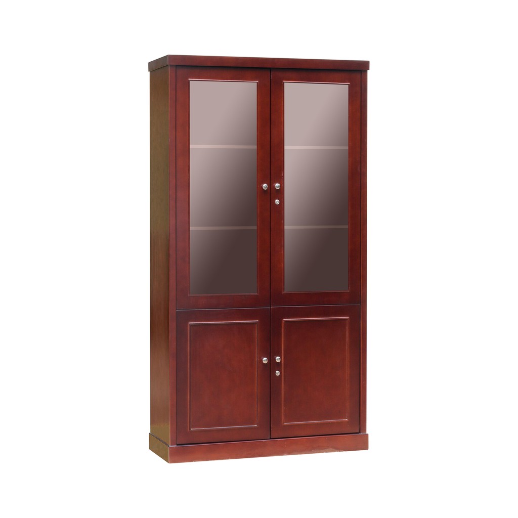 Lemari Rak Buku 2 Pintu Kayu Solid