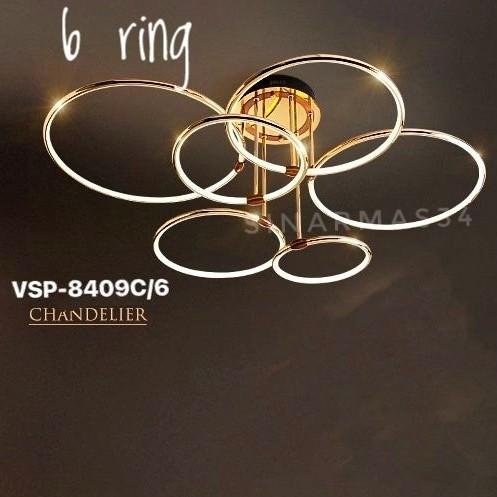 Modern Ring Led 6Ring Ceiling Light Lampu Plafon Hias Cincin Led
