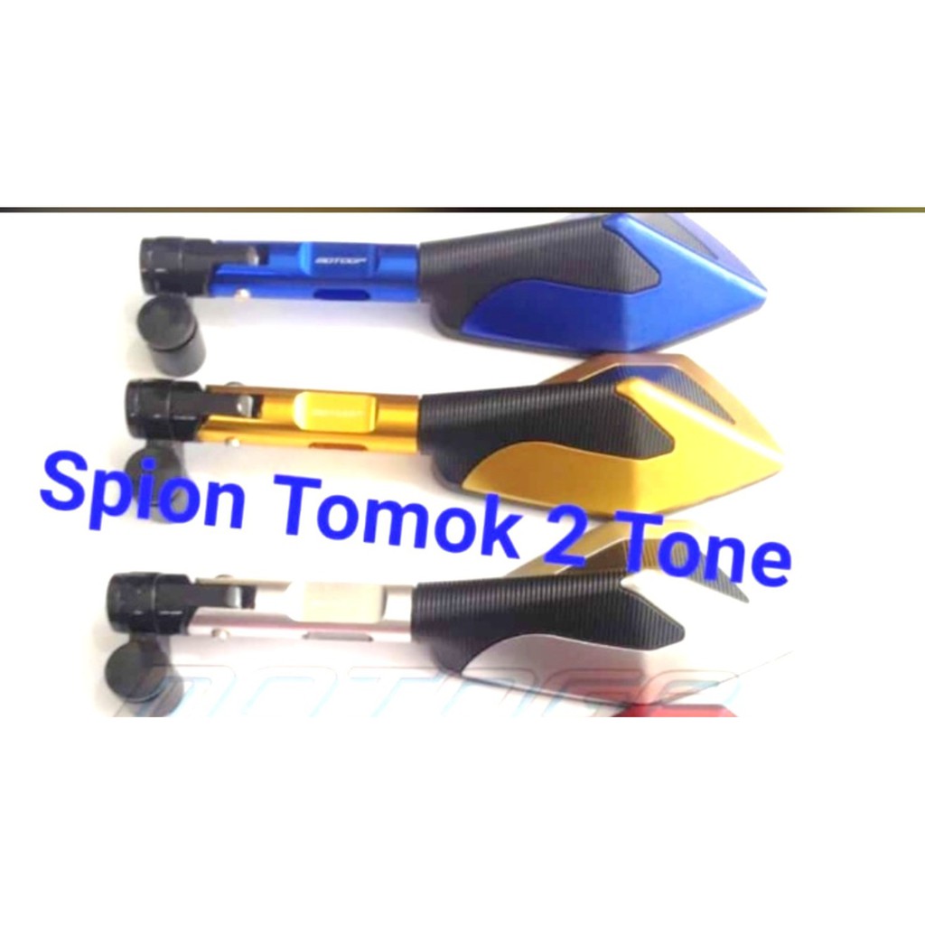 SPION TOMOK FULL CNC 2tone UNTUK SEMUA JENIS MOTOR -spion tomok UNIVERSAL segala jenis motor