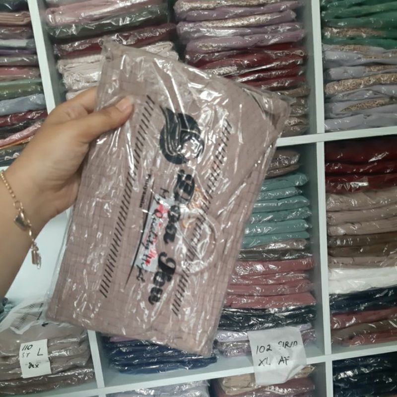 115 !!! JILBAB DOA IBU PLISKET JUMBO SIZE L GESPER REMPEL BAWAH/HIJAB DOI  PRISKET CASANDRA KRUT KHIMAR 3 IN 1 ORIGINAL PREMIUM TERBARU BY BUNYAMIN-Cream