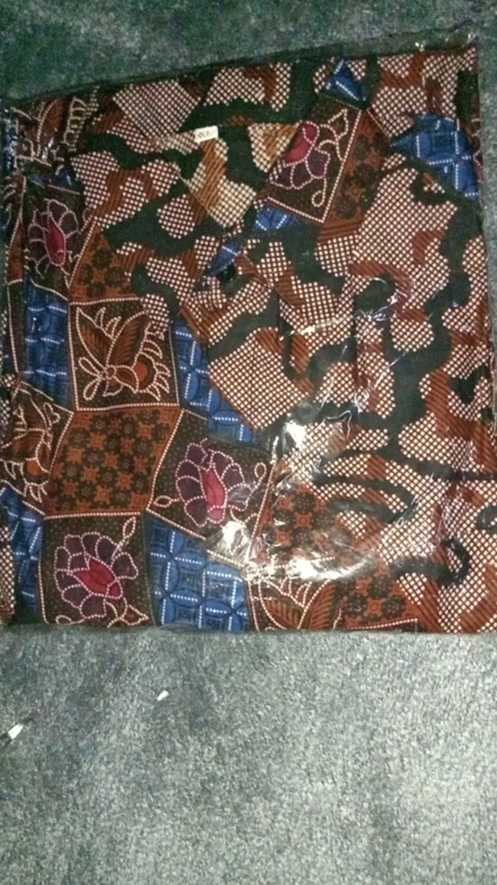 Kemeja Batik Pria Lengan Panjang Size M L Xl Xxl Bswart Batik Hrb026 Kenango Panjang Padi