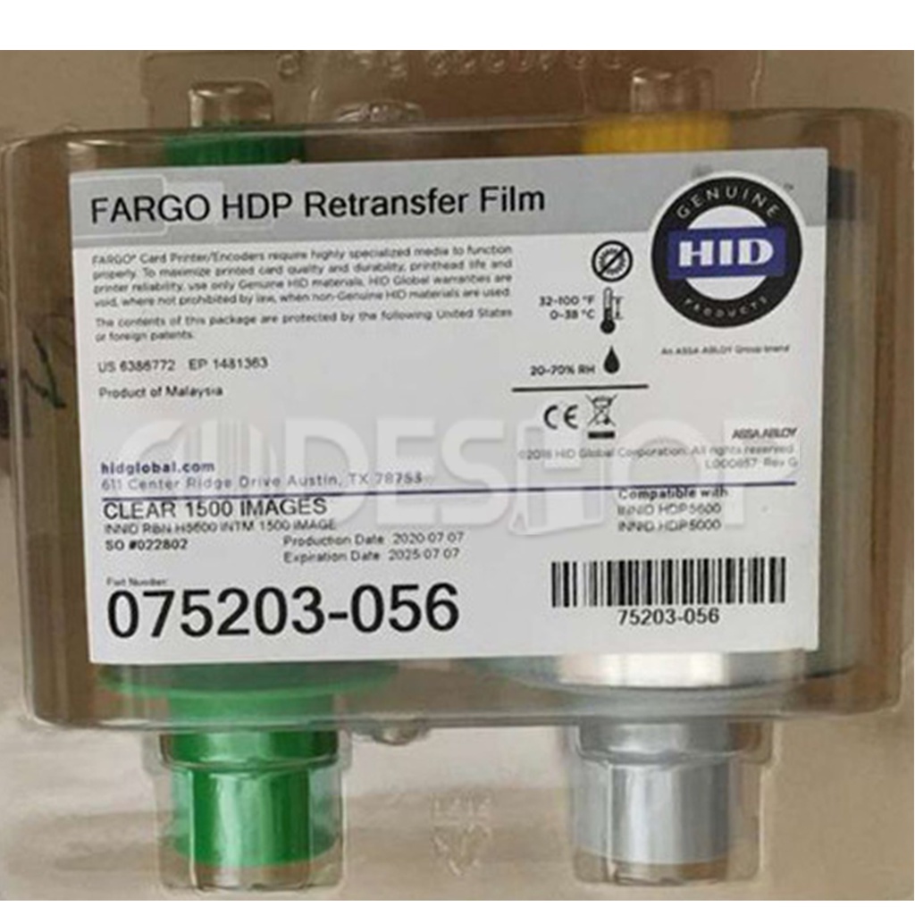 RIBBON RETRANSFER FILM FARGO HDP5600 HDP5000 EKTP 75203 ( 075203-056)