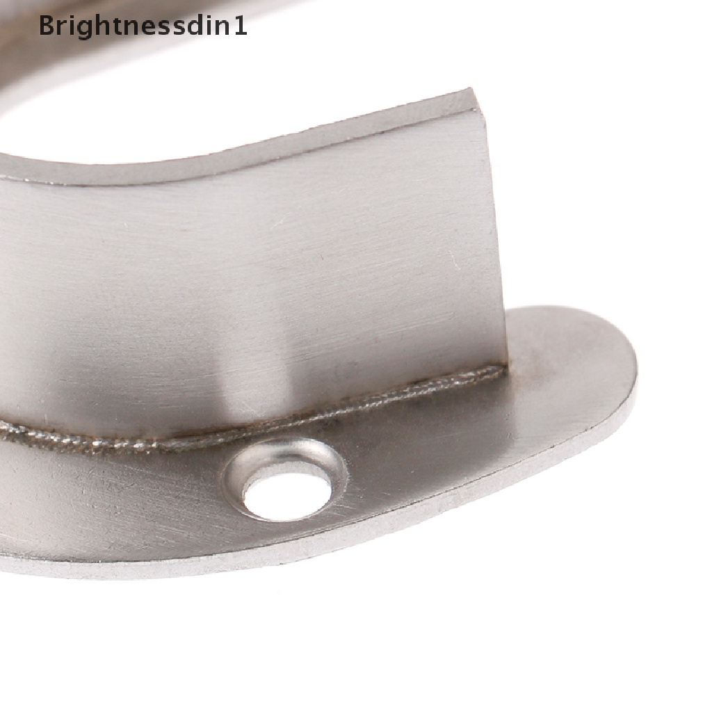 (Brightnessdin1) Holder / Dudukan Batang Flens 19 / 22 / 25 / 32mm Bahan Stainless Steel Untuk Lemari Pakaian