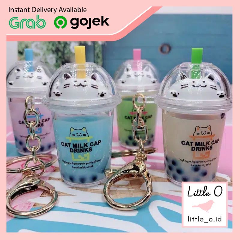 BOBA KEYCHAIN / GANTUNGAN KUNCI MILK TEA PEARL / GANTUNGAN LUCU /UNIK-1