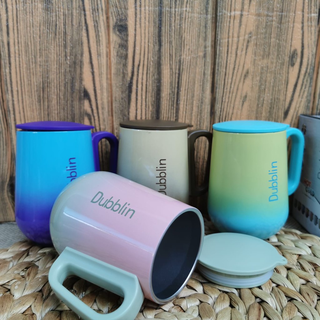 KUP - COD MURAH NEW MUG GELAS CANGKIR DUBBLIN RUGBY 270ML STAINLEESS - TAHAN PANAS DAN DINGIN