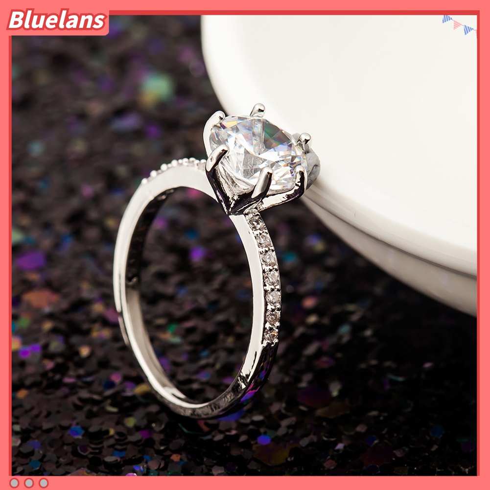 Cincin Jari Cubic Zirconia Inlaid Untuk Wanita