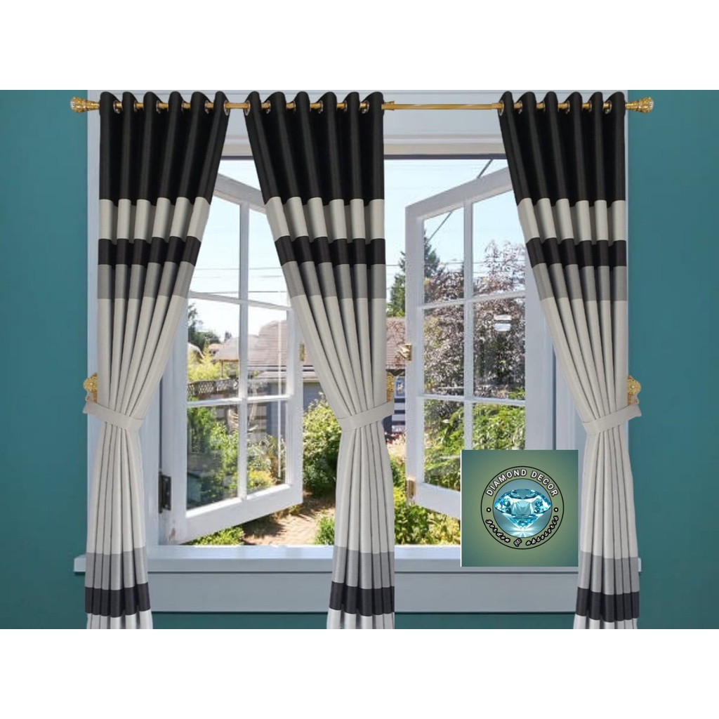 Tirai gorden blackout kobe jendela dan pintu diamond decor