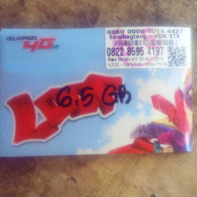 KARTU PAKET TELKOMSEL 6,5GB