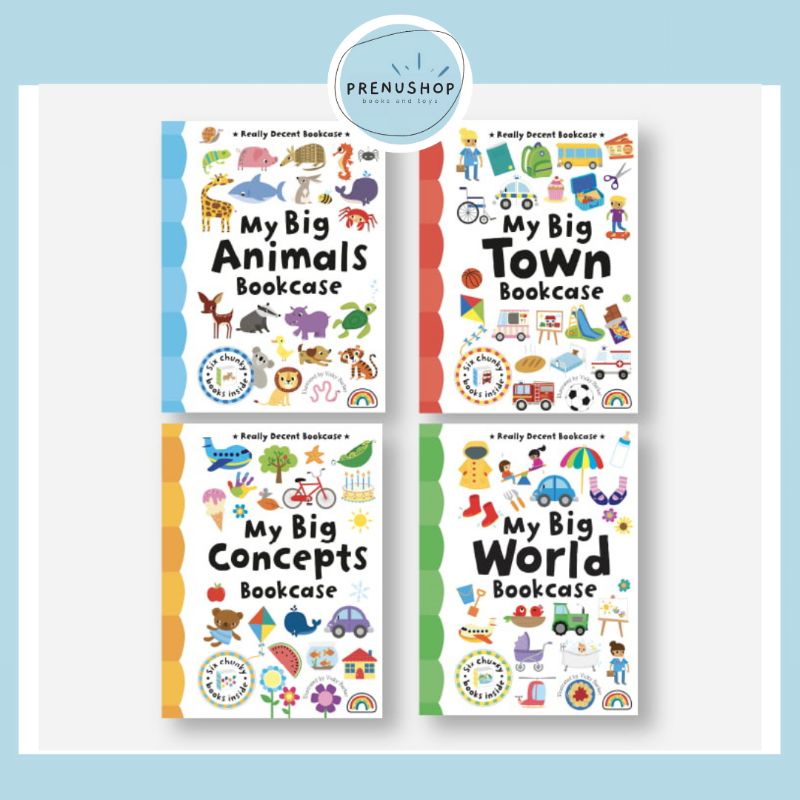 Jual Board Book Really Decent Bookcase: My Big Animals, My Big Town, My ...