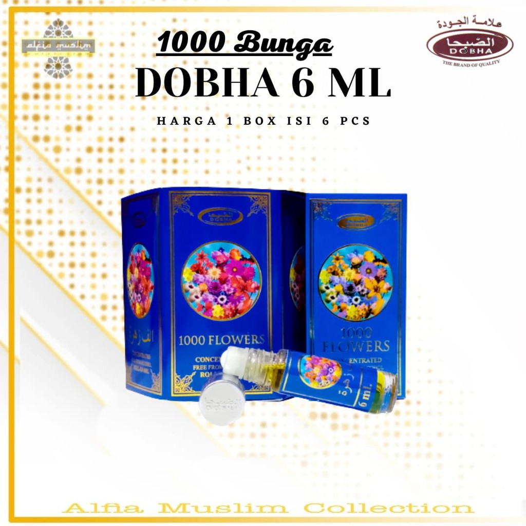 Parfum Dobha 1000 Bunga 6 Ml 1 Bok Isi 6 pcs