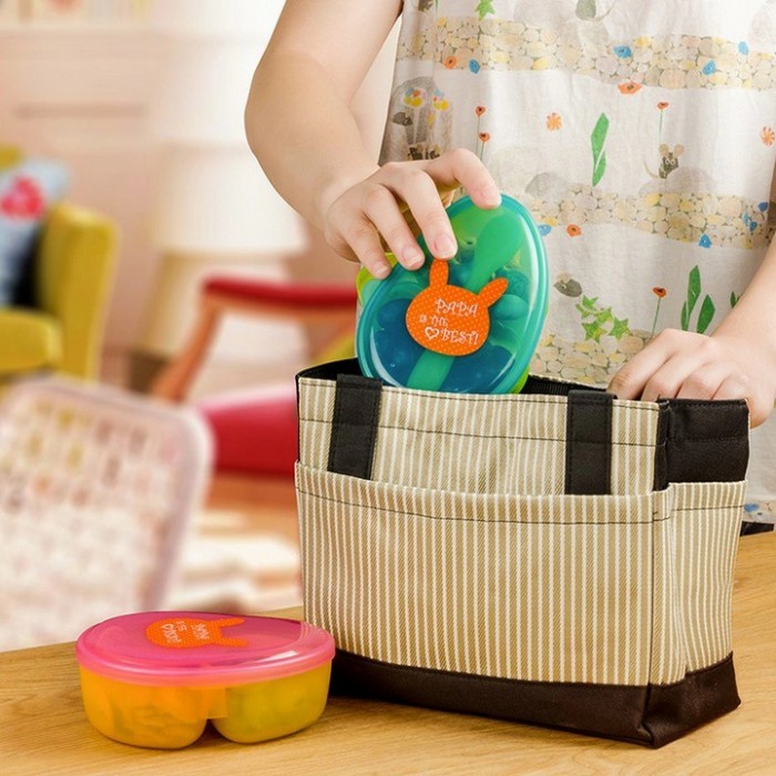 KANDILA Divided Bowl with Spoon Mangkok Bayi Bersekat Baby Lunchbox