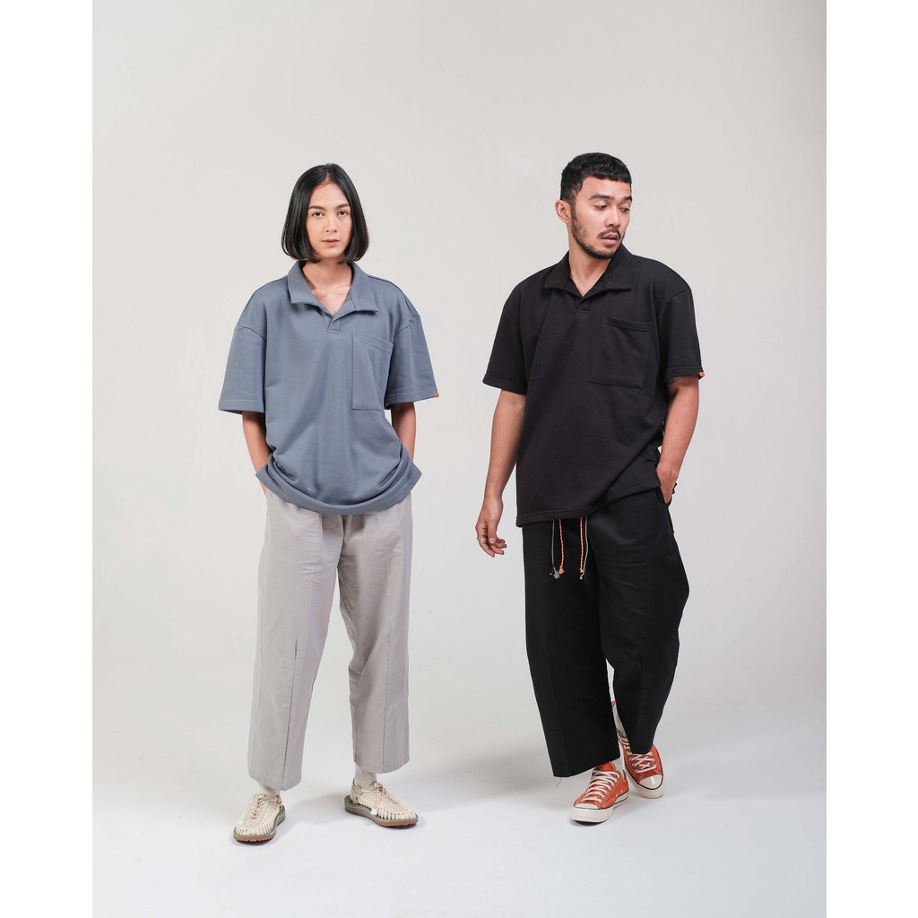 JAVAJONES Oversized Polo Baby Terry Rhea|Kaos Polo Pria Wanita