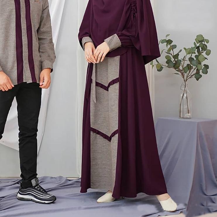 ♣ [R.A] Asoka Couple Baju Gamis Muslim Syarii Plus Kemeja Muslim Lengan Panjang ֍