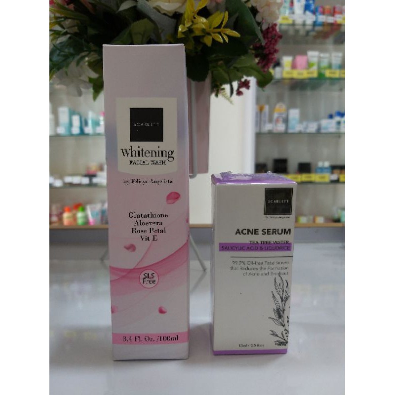 SCARLETT Whitening Paket Hemat Bundling 2in1 | Serum Wajah Glowing