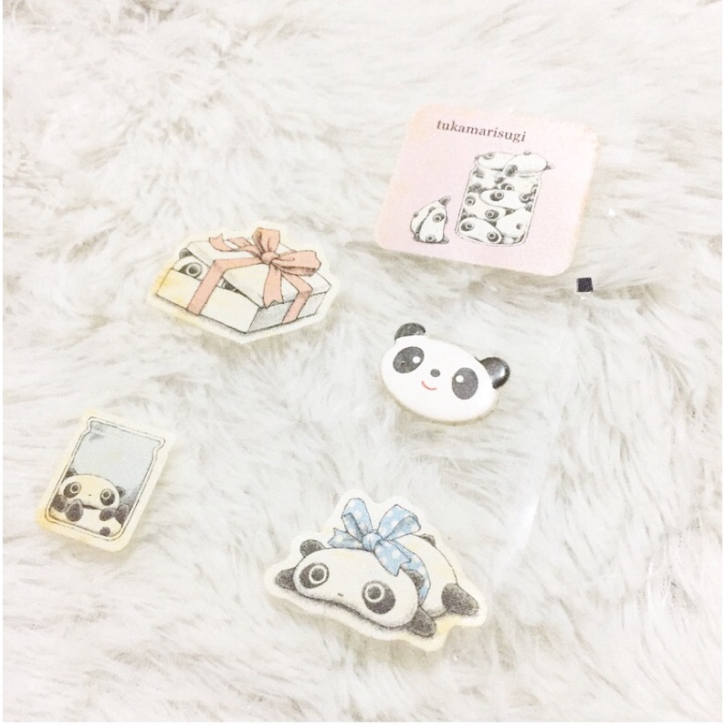 

Sticker Tare Panda Sanrio Original Japan Satin Stiker Unik Cute Scrapbook Jurnal Kain Satin Halus