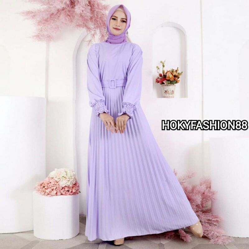 RULIN GAMIS+BELT PLISKET GAMIS / GAMIS PLISKET DEWASA CANTIK DAN TERBARU