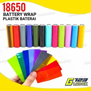 Battery Wrap 18650 Sleeve PVC Jaket Plastik Cover Batre Batere Baterai