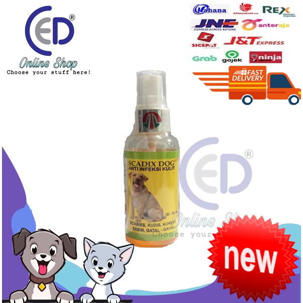 Scadix spray - obat scabies anjing &amp; obat jamur anjing