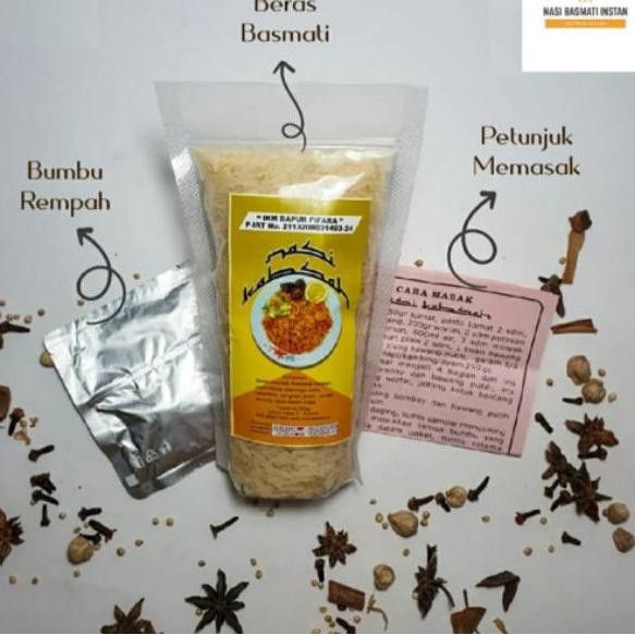 

❁Q01391✯ Beras nasi kebuli plus bumbu instan kebuli mandhi bukhori kabsah briyani jadi 4 porsi ✿