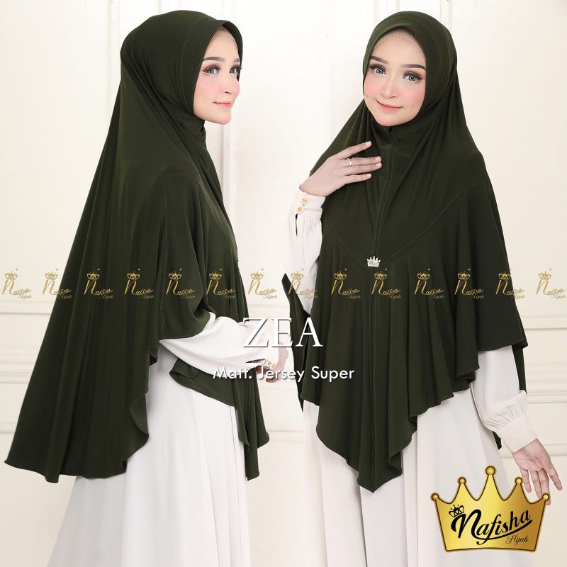 (Ori Nafisha)  ZEA •hijab instan jersey super•kerudung instan jumbo