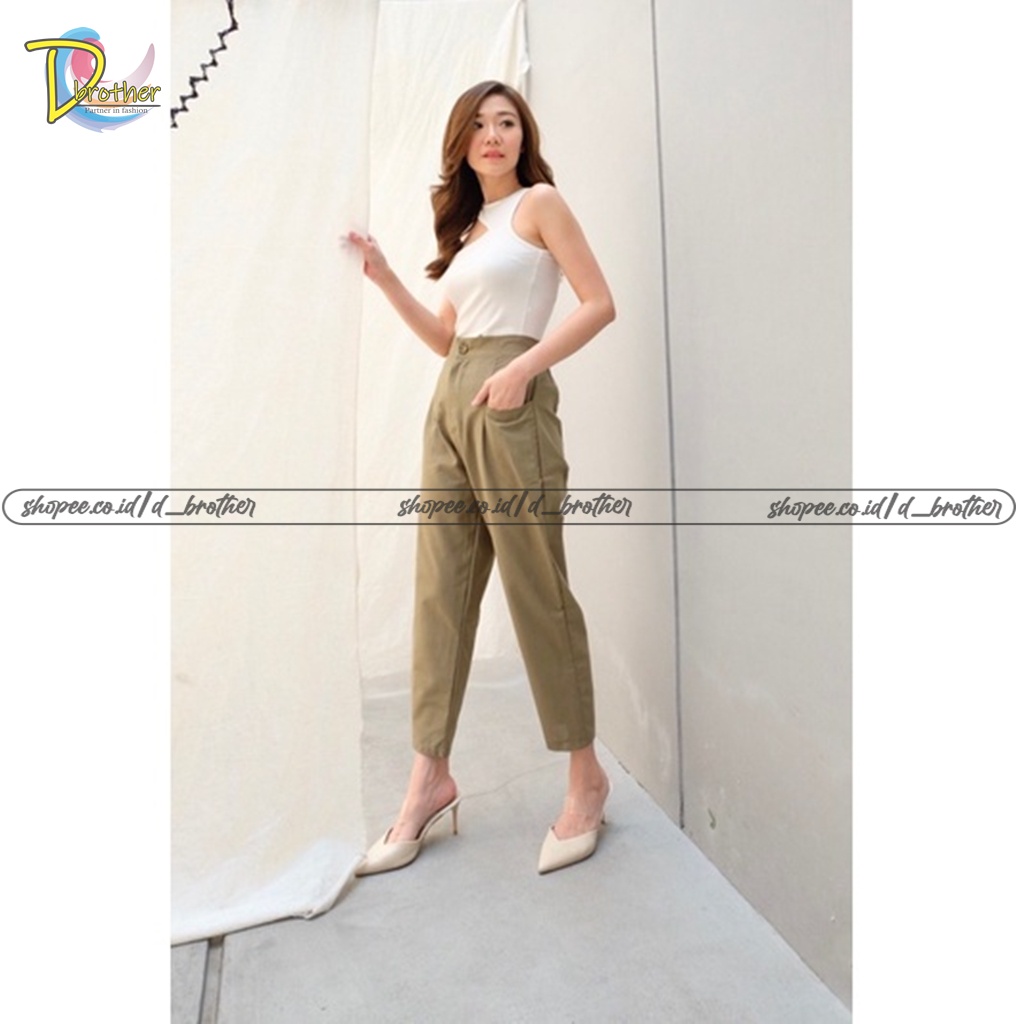 Celana Linen Model Terbaru - Pocket Linen Pants Rami - Celana Linen Kancing Satu Saku Bobok