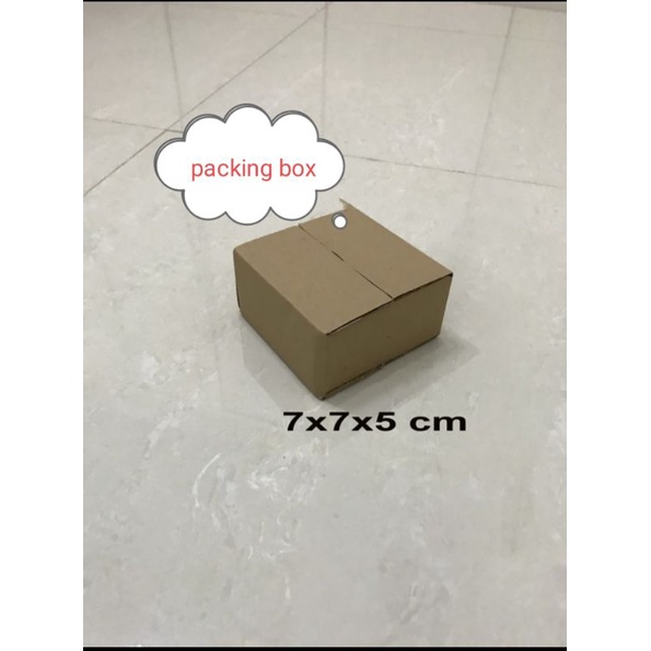 

karton/kardus uk.7x7x5cm.single wall,luar dalem polos
