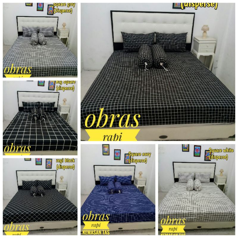 Jual sprei kotak aesthetic, kotak hitam., monocrome Shopee Indonesia