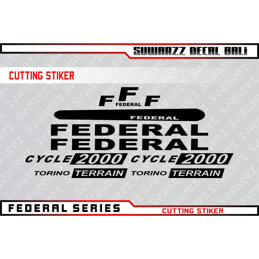 DECAL STIKER  FEDERAL TORINO TERRAIN CUTING STICKER