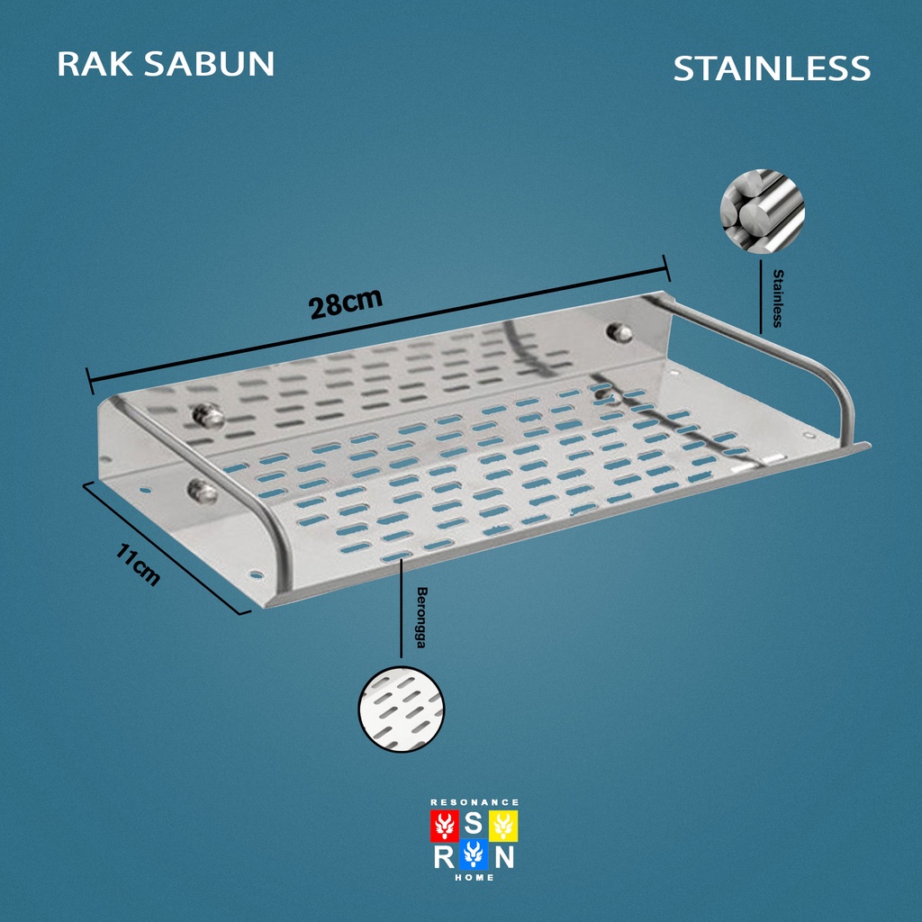 Rak Sabun Kotak Stainless Kamar Mandi / Toilet | Resonance Home