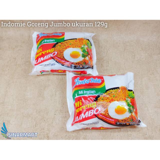

MIE INDOMIE GORENG JUMBO 129 GRAM