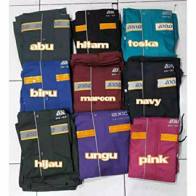[SEDANG DISKON] JAS HUJAN AXIO TEBAL 100% Original Pria dan Wanita Unisex Dewasa Remaja Mantel Manto