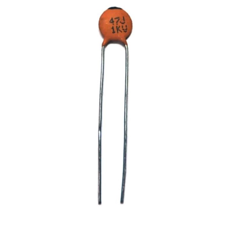 Disc Ceramic Capacitor 47pF 1KV J ±5% NP0 Pitch=5mm RoHS Taiwan NPO