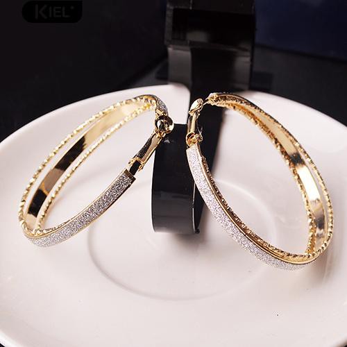 Anting Wanita Vintage Bohemian Luxury Hoop Dangle bulat Pesta Kiel